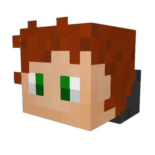 alexluanco Minecraft avatar head, 3D render