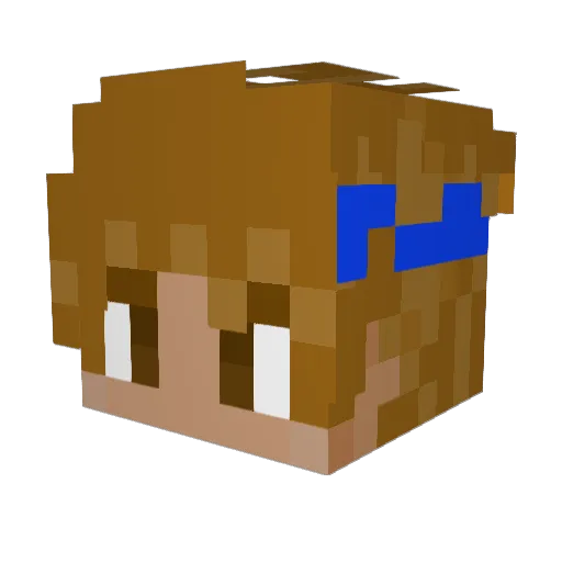 alexm Minecraft avatar head, 3D render