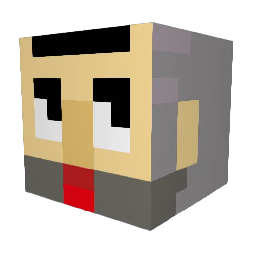 alexmariin Minecraft avatar head, 3D render
