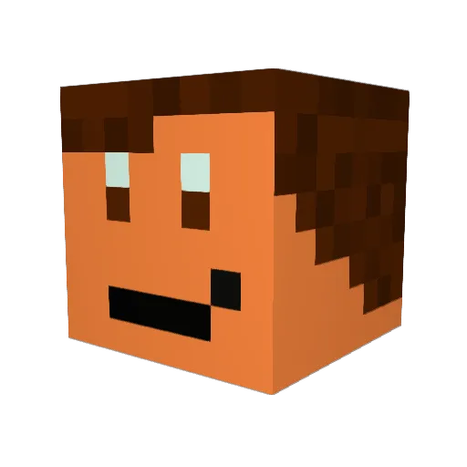 alexmarines Minecraft avatar head, 3D render