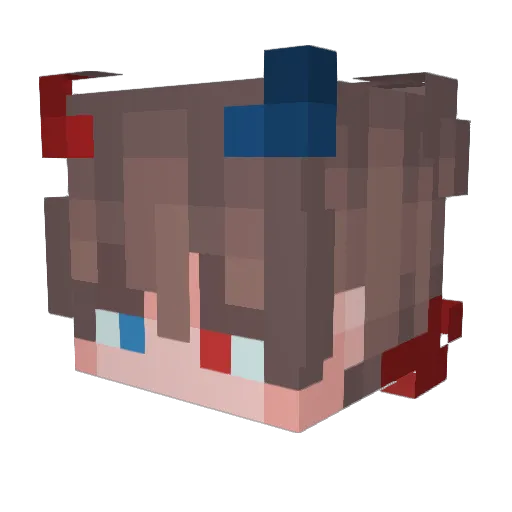 alexminex Minecraft avatar head, 3D render