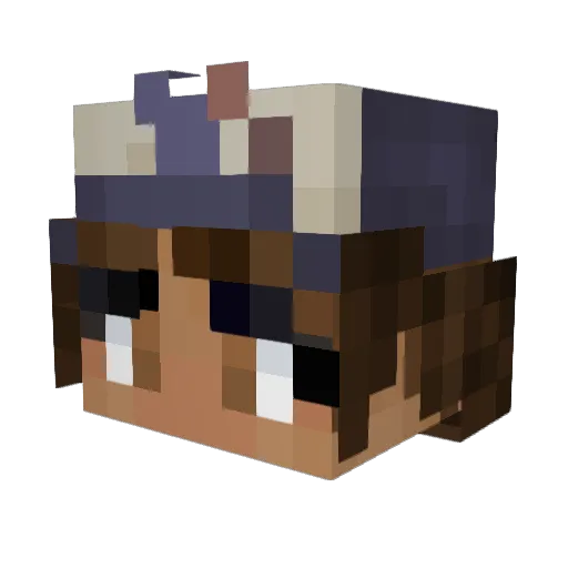 alexnv Minecraft avatar head, 3D render