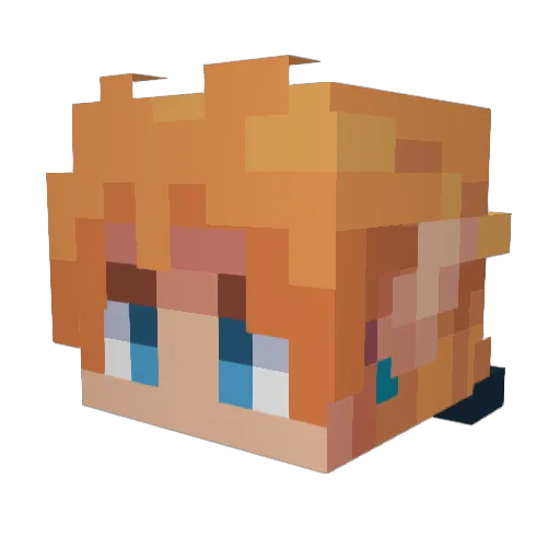alexoxander Minecraft avatar head, 3D render