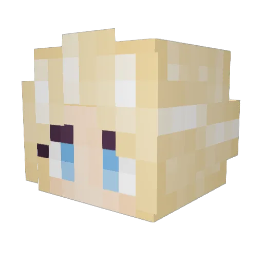 alexplmare Minecraft avatar head, 3D render