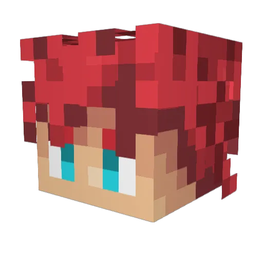 alexpool Minecraft avatar head, 3D render