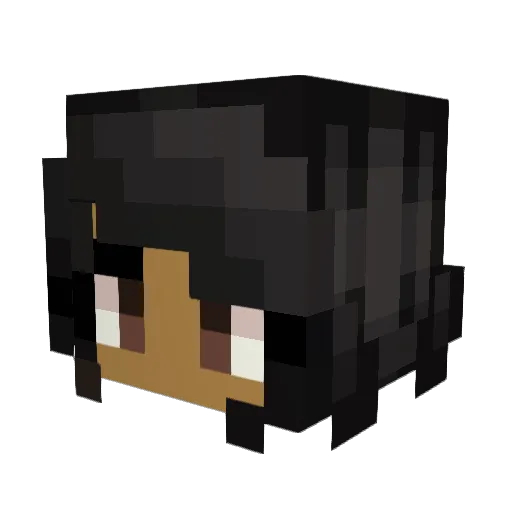 alexquack Minecraft avatar head, 3D render