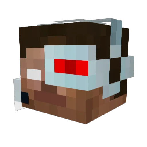 alexrobot64 Minecraft avatar head, 3D render