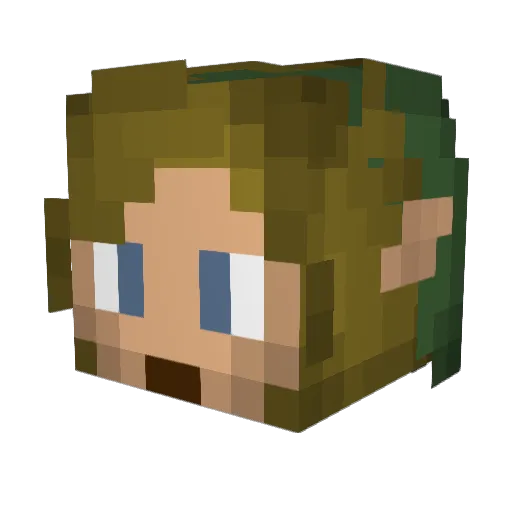 alexroyat Minecraft avatar head, 3D render