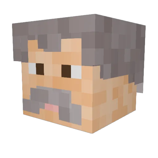alexsahq Minecraft avatar head, 3D render