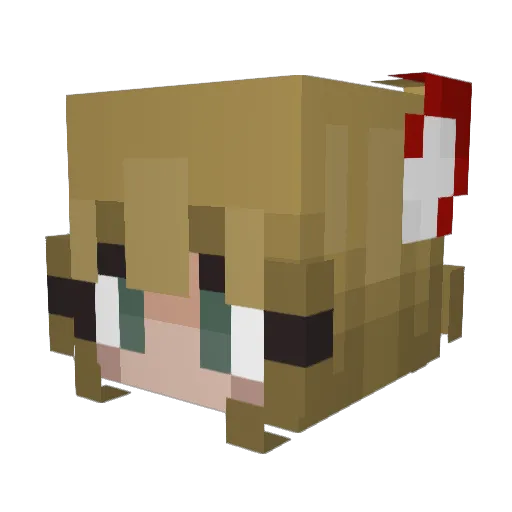alexsamos Minecraft avatar head, 3D render