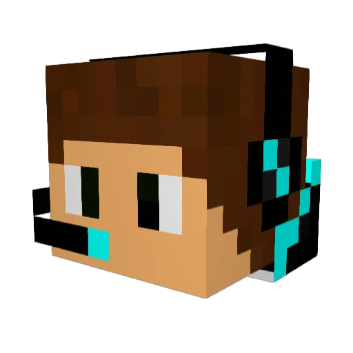 alexshamalex Minecraft avatar head, 3D render