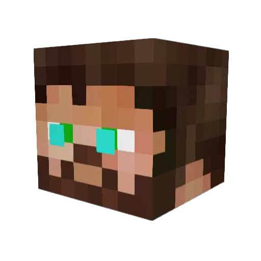 alexsj1 Minecraft avatar head, 3D render