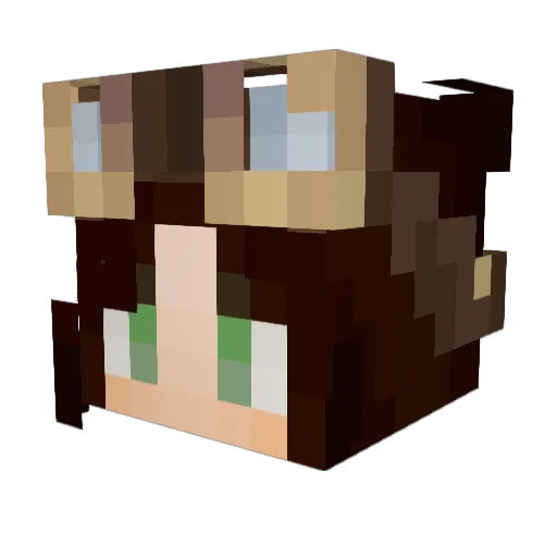 alextase_ Minecraft avatar head, 3D render