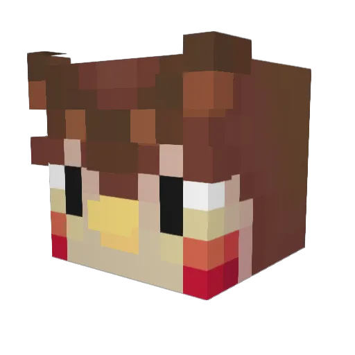 alexthegrape Minecraft avatar head, 3D render