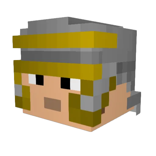alextroman Minecraft avatar head, 3D render