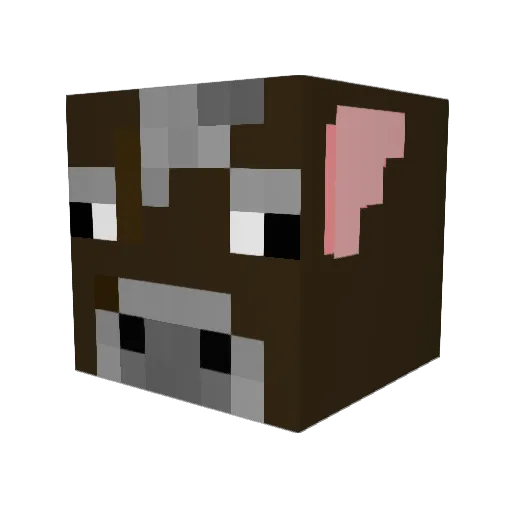 alextrun Minecraft avatar head, 3D render