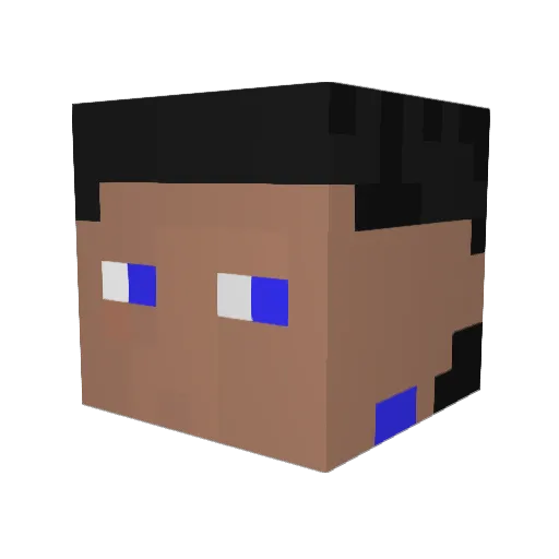 alexvamlego Minecraft avatar head, 3D render