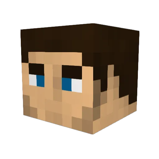 alexwithsix Minecraft avatar head, 3D render