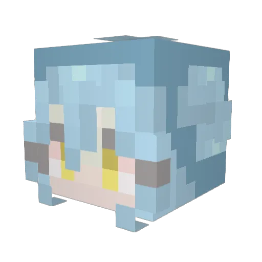 alexxeyy Minecraft avatar head, 3D render
