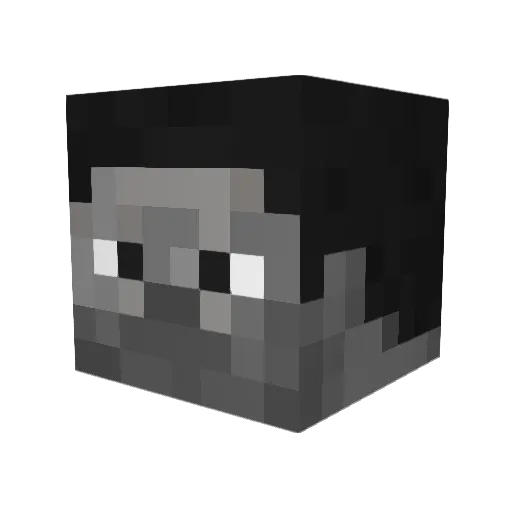 alexxins Minecraft avatar head, 3D render