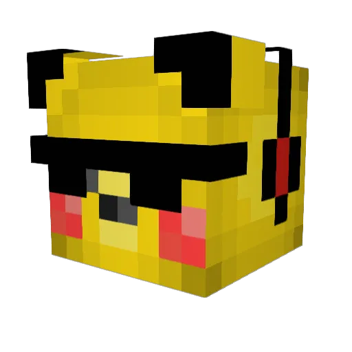 alez12 Minecraft avatar head, 3D render