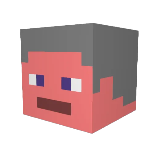 alf90 Minecraft avatar head, 3D render