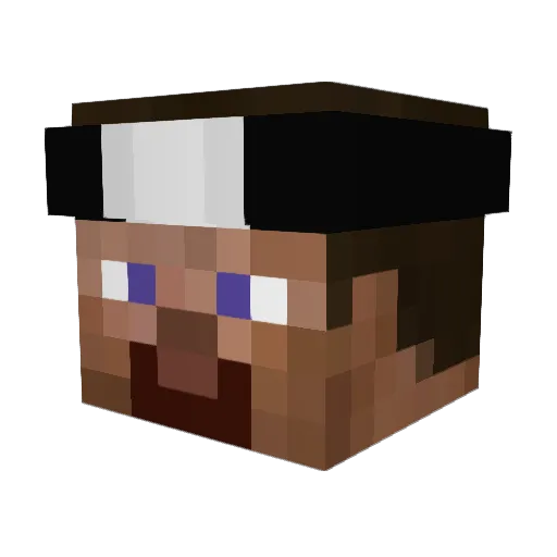 alfAsirver Minecraft avatar head, 3D render