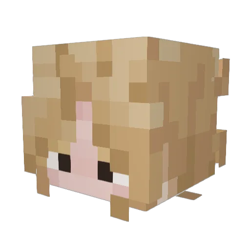 alfabank Minecraft avatar head, 3D render
