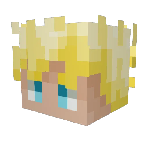 alfapenguin3 Minecraft avatar head, 3D render