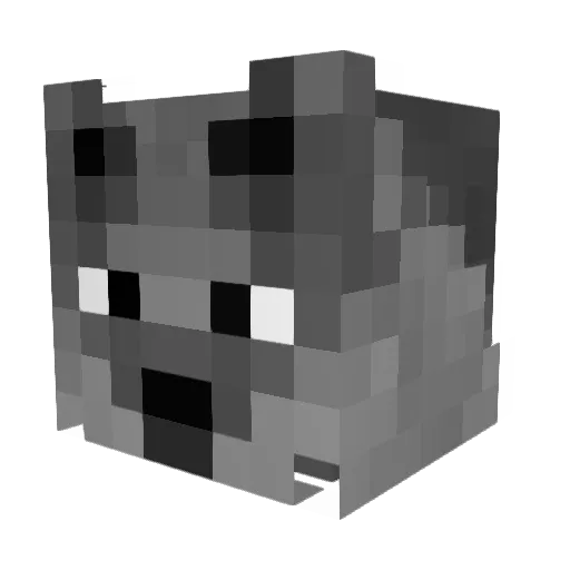 alfawolf47 Minecraft avatar head, 3D render