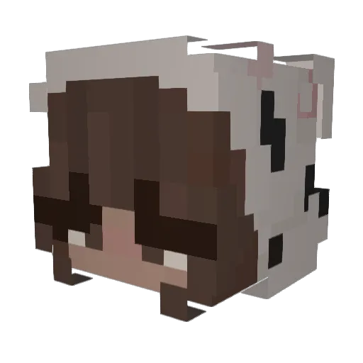 alfayria Minecraft avatar head, 3D render