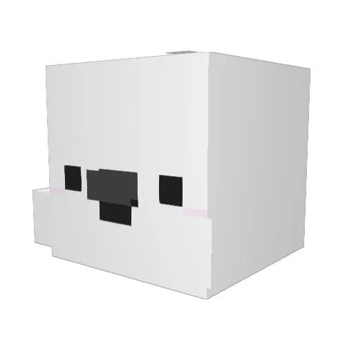 alfdusgn Minecraft avatar head, 3D render
