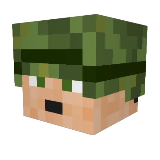 alfgaming12 Minecraft avatar head, 3D render
