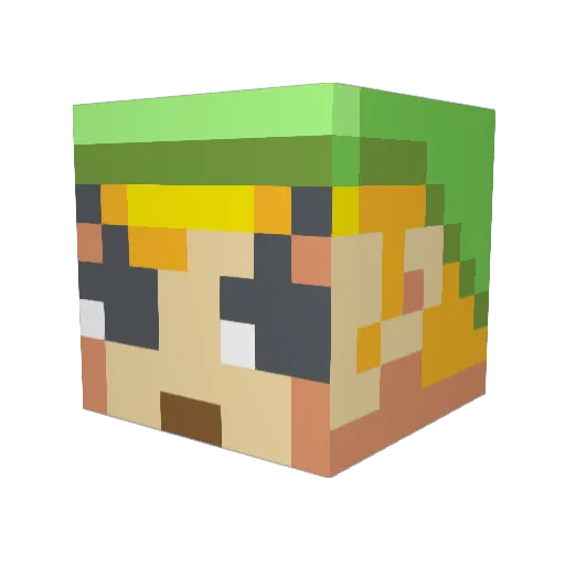 alfie505 Minecraft avatar head, 3D render