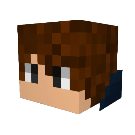 alfiejustis Minecraft avatar head, 3D render
