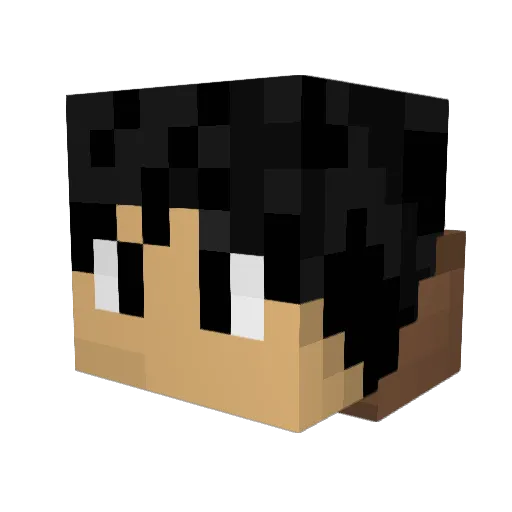 alfikane Minecraft avatar head, 3D render