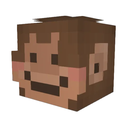 alfs Minecraft avatar head, 3D render