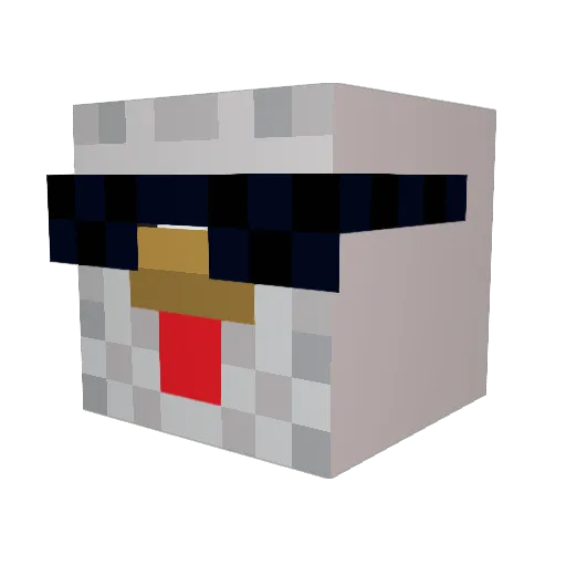 algabbani Minecraft avatar head, 3D render