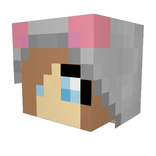 algad Minecraft avatar head, 3D render