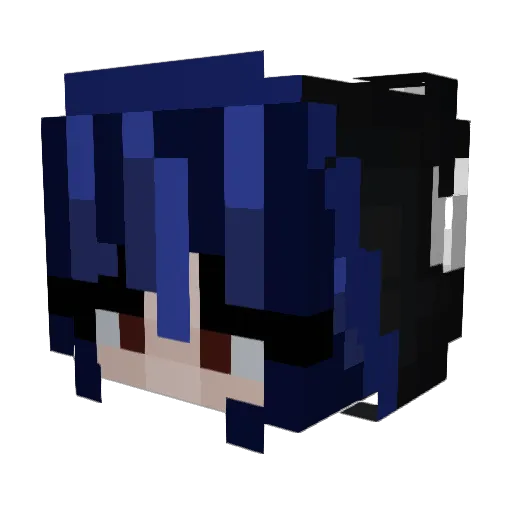 alggae Minecraft avatar head, 3D render
