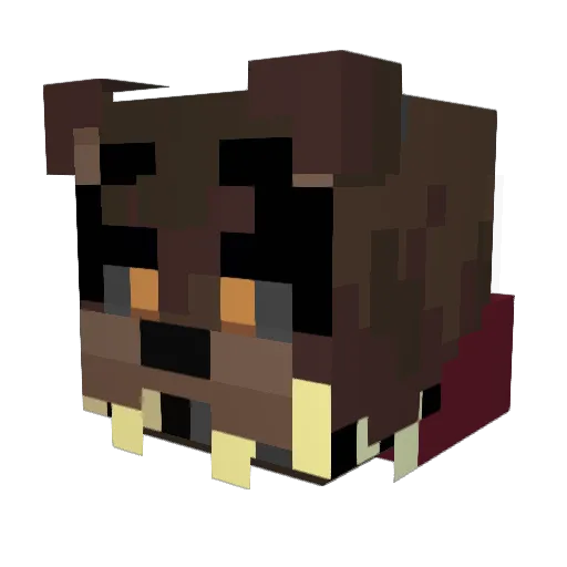 algout Minecraft avatar head, 3D render