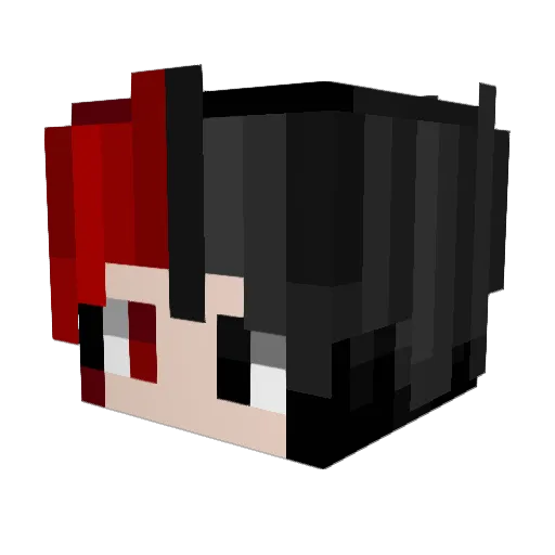 algustin_ Minecraft avatar head, 3D render