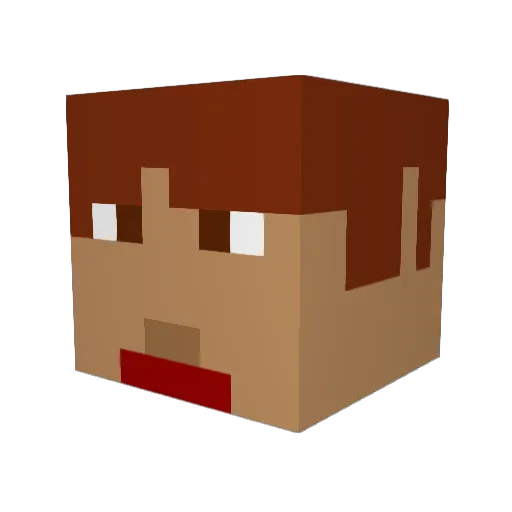 alhopps Minecraft avatar head, 3D render