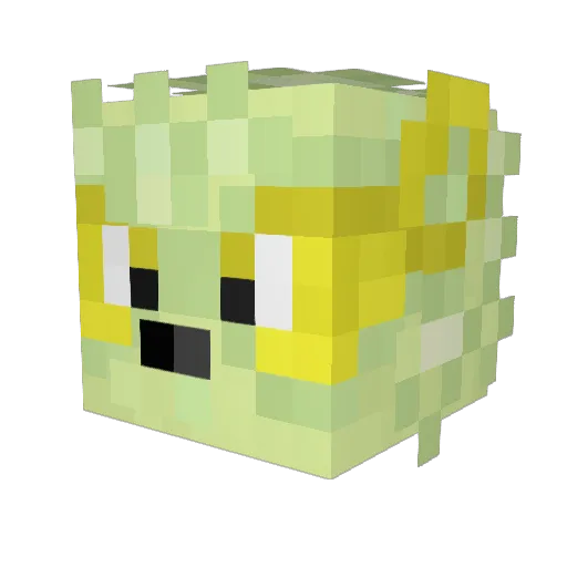 alhuachi Minecraft avatar head, 3D render