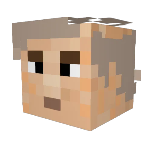 alibaba143 Minecraft avatar head, 3D render