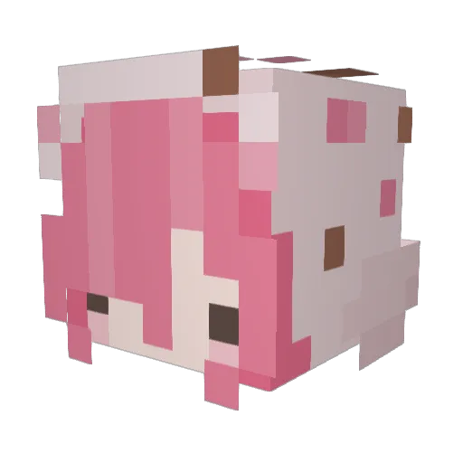 alibia Minecraft avatar head, 3D render