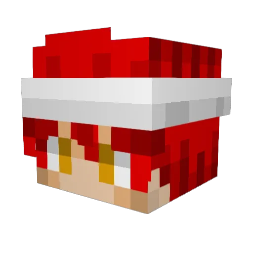 alibint Minecraft avatar head, 3D render