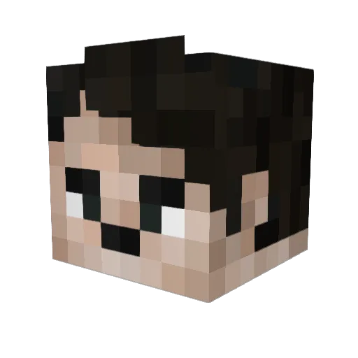 aliceBon Minecraft avatar head, 3D render