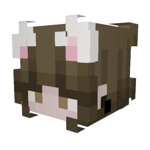 alice_oof Minecraft avatar head, 3D render