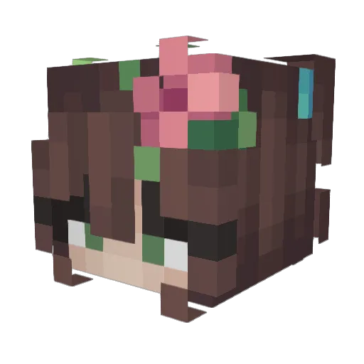 alicebogusz Minecraft avatar head, 3D render
